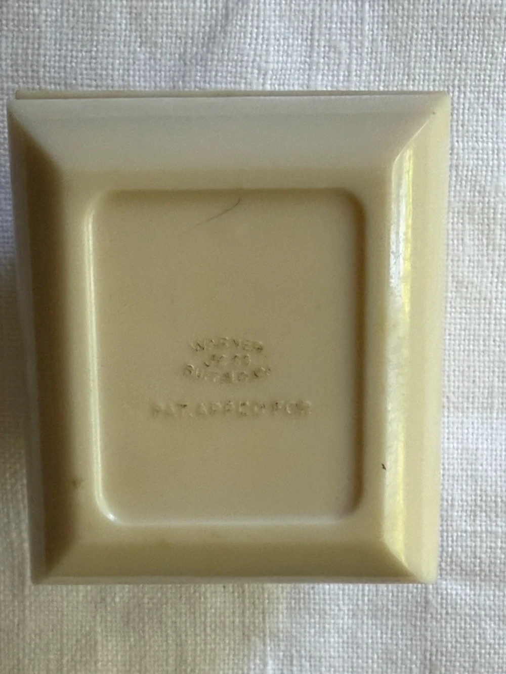 Vintage Warner Celluloid Ring Box, Moonlight Ivory Art Deco Presentation Case